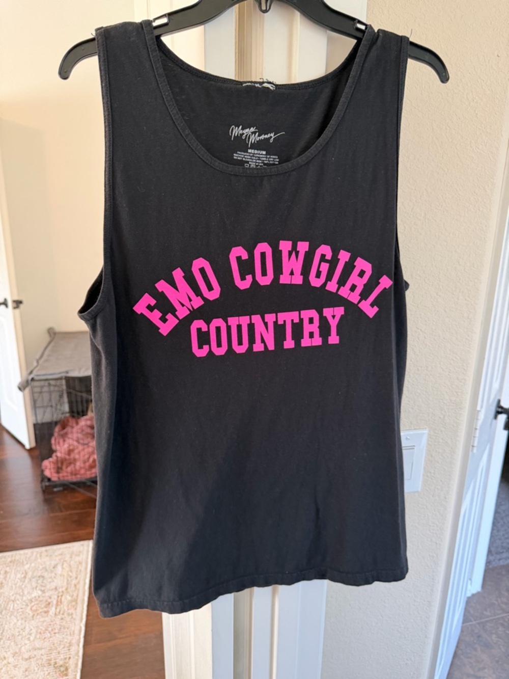 Megan Moroney Emo Cowgirl Country Black Tank